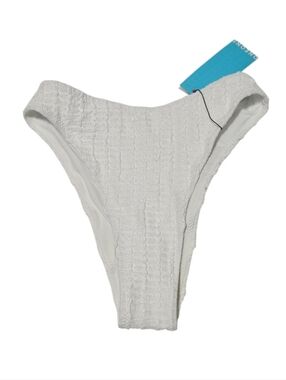 Oneone White Textured Bikini Bottom NWT Size XS Taylor Textured High Waist